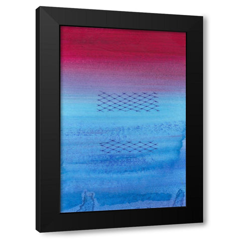 Gently Oppose II Black Modern Wood Framed Art Print with Double Matting by Kaelber, Renee
