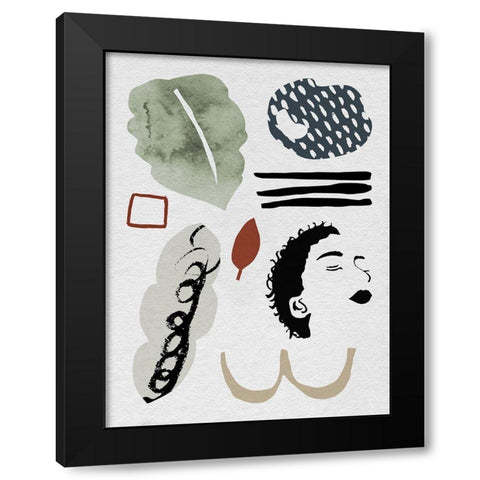 Collected Mindfulness III Black Modern Wood Framed Art Print with Double Matting by Wang, Melissa