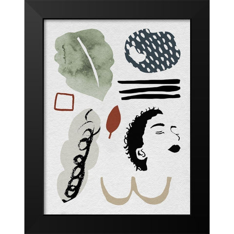 Collected Mindfulness III Black Modern Wood Framed Art Print by Wang, Melissa