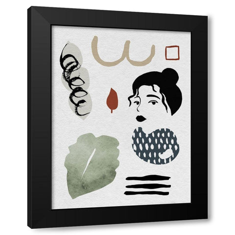 Collected Mindfulness IV Black Modern Wood Framed Art Print by Wang, Melissa