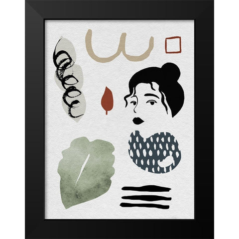 Collected Mindfulness IV Black Modern Wood Framed Art Print by Wang, Melissa