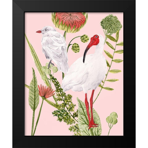 Birds in Motion II Black Modern Wood Framed Art Print by Wang, Melissa