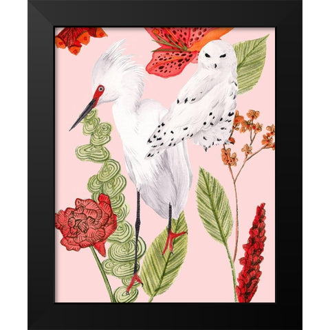 Birds in Motion III Black Modern Wood Framed Art Print by Wang, Melissa