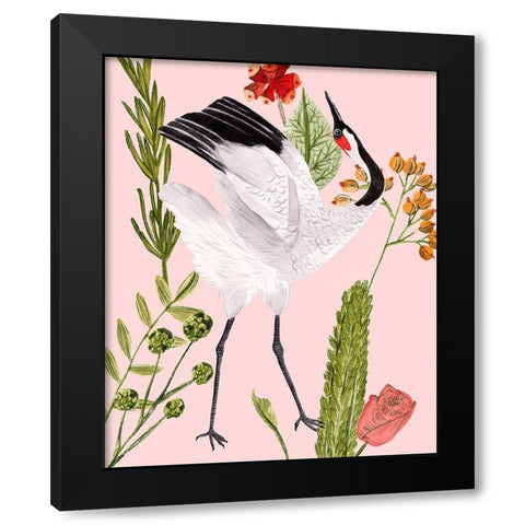 Birds in Motion VI Black Modern Wood Framed Art Print with Double Matting by Wang, Melissa