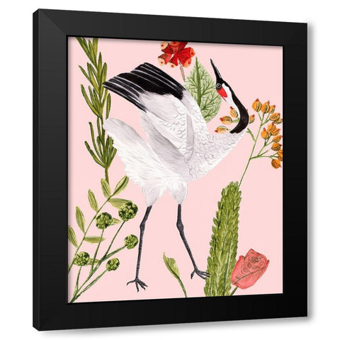 Birds in Motion VI Black Modern Wood Framed Art Print by Wang, Melissa