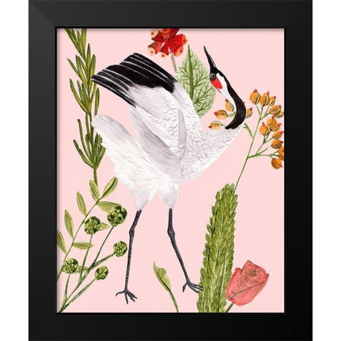 Birds in Motion VI Black Modern Wood Framed Art Print by Wang, Melissa