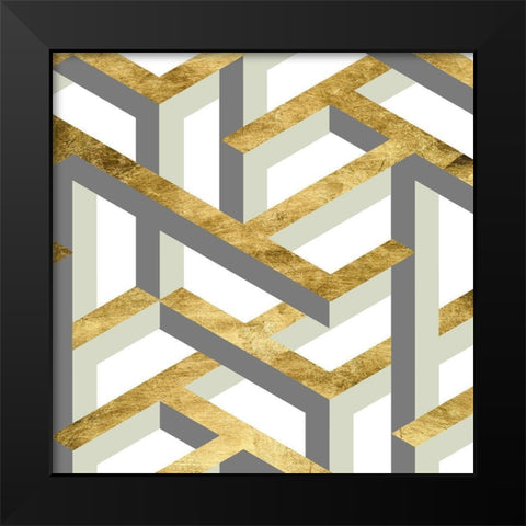 Geometric Landscape III Black Modern Wood Framed Art Print by Wang, Melissa