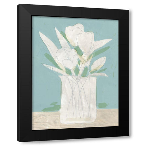 Muted Spring Arrangement II Black Modern Wood Framed Art Print by Green, Jacob