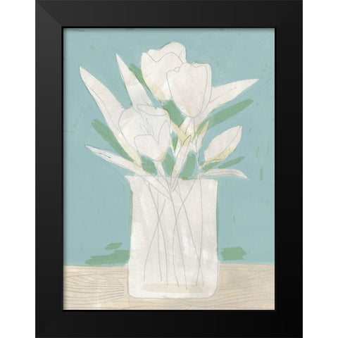 Muted Spring Arrangement II Black Modern Wood Framed Art Print by Green, Jacob