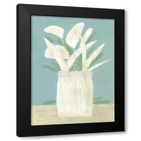 Muted Spring Arrangement IV Black Modern Wood Framed Art Print by Green, Jacob