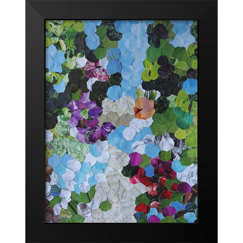 Iris Garden Black Modern Wood Framed Art Print by Good, Coco