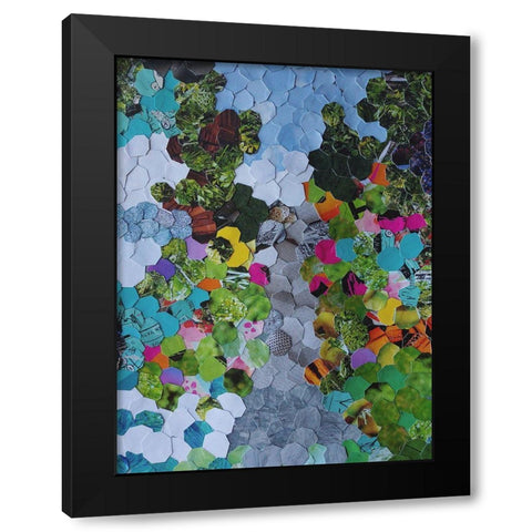 Magenta Garden Black Modern Wood Framed Art Print by Good, Coco