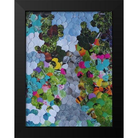 Magenta Garden Black Modern Wood Framed Art Print by Good, Coco