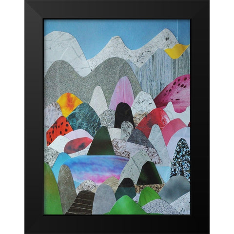 Utah Mountains Black Modern Wood Framed Art Print by Good, Coco