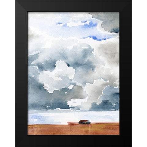 Kansas Clouds I Black Modern Wood Framed Art Print by Parker, Jennifer Paxton