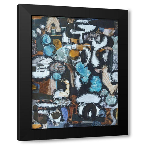 California Beach Blue Glass Black Modern Wood Framed Art Print with Double Matting by Good, Coco