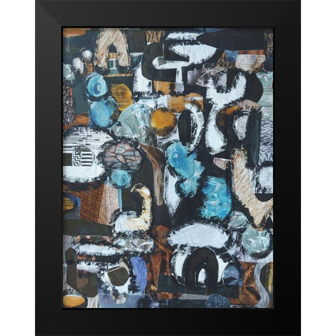 California Beach Blue Glass Black Modern Wood Framed Art Print by Good, Coco