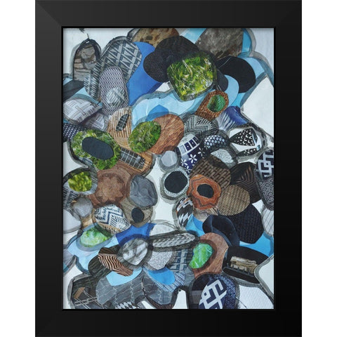 Catalina Island Blue Glass Black Modern Wood Framed Art Print by Good, Coco