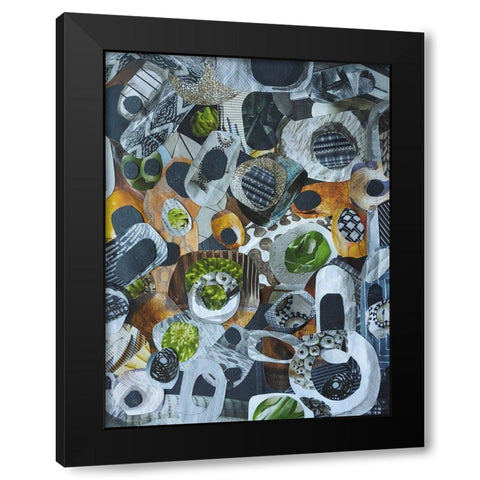 Big Sur Stones and Kelp Black Modern Wood Framed Art Print with Double Matting by Good, Coco