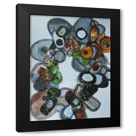 Amelia Island Stones Black Modern Wood Framed Art Print with Double Matting by Good, Coco