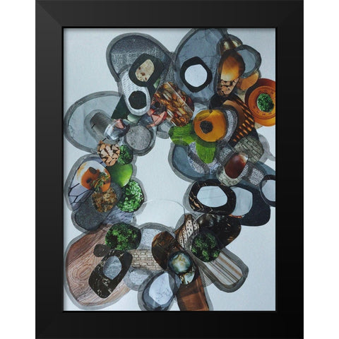 Amelia Island Stones Black Modern Wood Framed Art Print by Good, Coco