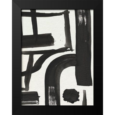 Inkwell Intersect I Black Modern Wood Framed Art Print by Parker, Jennifer Paxton