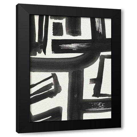 Inkwell Intersect II Black Modern Wood Framed Art Print by Parker, Jennifer Paxton
