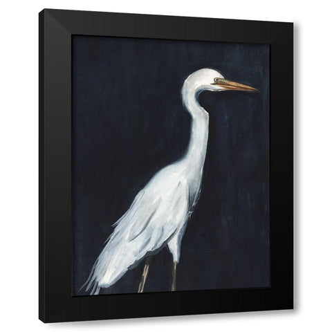 Calm Great Egret II Black Modern Wood Framed Art Print with Double Matting by Warren, Annie