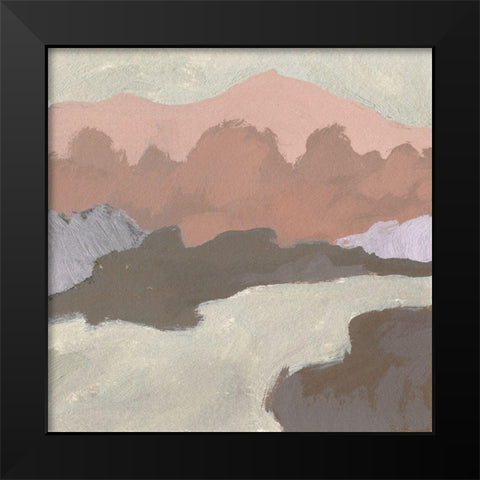 Blush Foothills I Black Modern Wood Framed Art Print by Green, Jacob