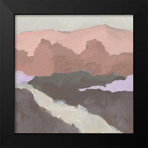 Blush Foothills II Black Modern Wood Framed Art Print by Green, Jacob