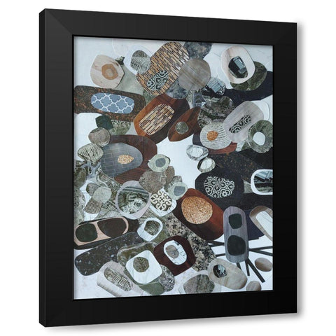 Nile River Boats Black Modern Wood Framed Art Print by Good, Coco