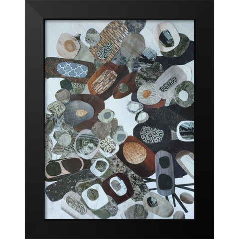 Nile River Boats Black Modern Wood Framed Art Print by Good, Coco