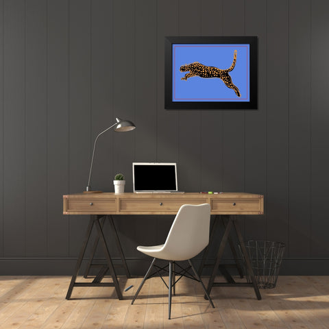 The Wild Leopard I Black Modern Wood Framed Art Print by Wang, Melissa