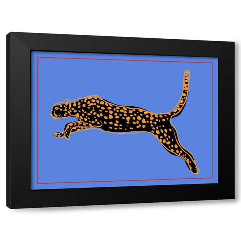 The Wild Leopard I Black Modern Wood Framed Art Print with Double Matting by Wang, Melissa