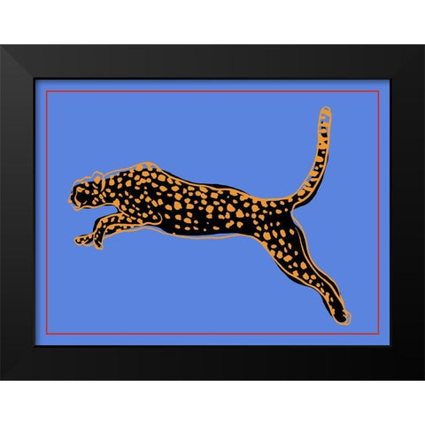 The Wild Leopard I Black Modern Wood Framed Art Print by Wang, Melissa