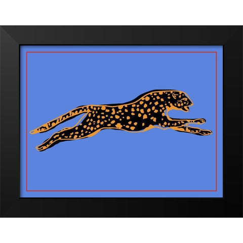 The Wild Leopard II Black Modern Wood Framed Art Print by Wang, Melissa