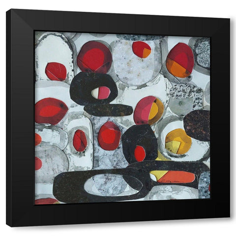 Fruit Collage II Black Modern Wood Framed Art Print with Double Matting by Good, Coco
