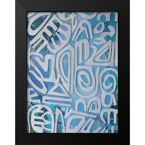 Santorini Black Modern Wood Framed Art Print by Good, Coco