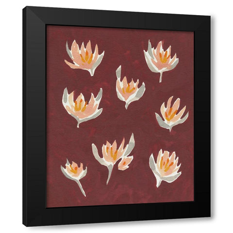 Pink Potpourri II Black Modern Wood Framed Art Print by Caroline, Emma