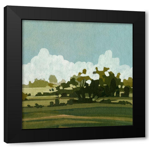 Lush Summer II Black Modern Wood Framed Art Print with Double Matting by Caroline, Emma
