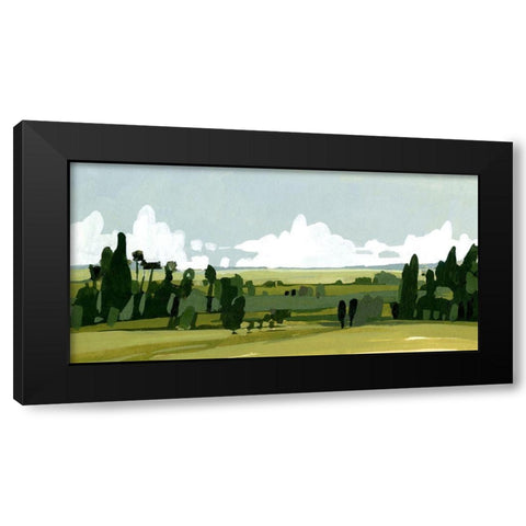 Verdant Summer III Black Modern Wood Framed Art Print with Double Matting by Caroline, Emma