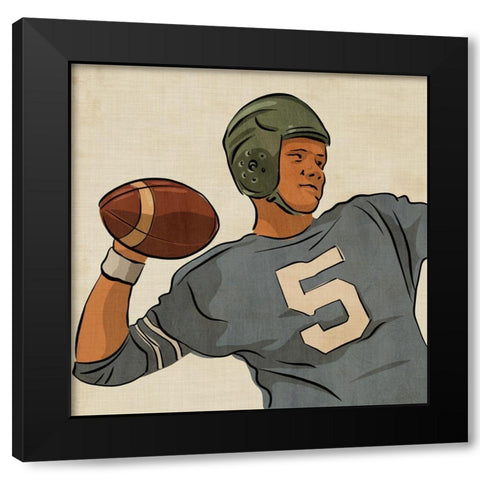 All Star III Black Modern Wood Framed Art Print with Double Matting by Warren, Annie