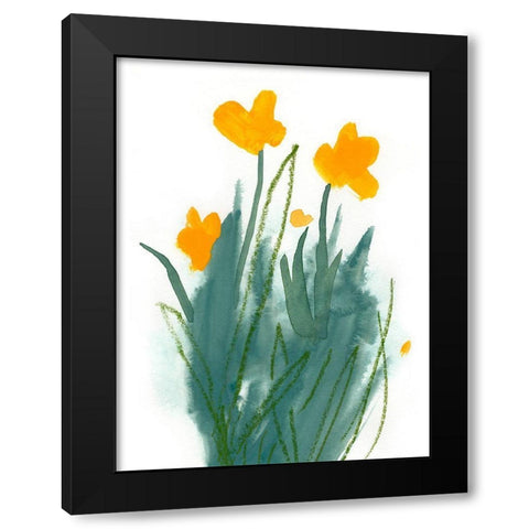 Daffodil Bunch I Black Modern Wood Framed Art Print with Double Matting by Green, Jacob