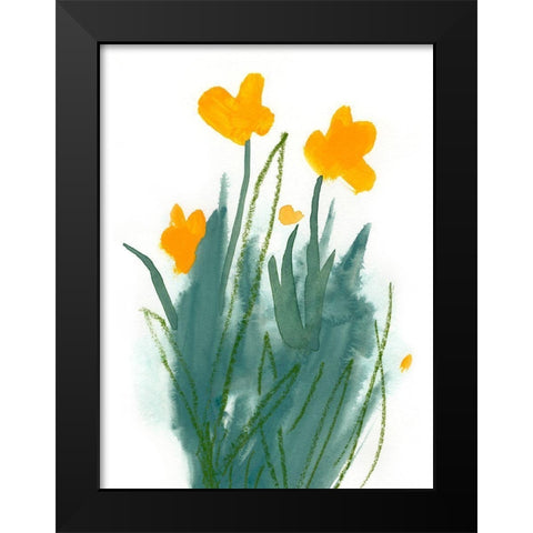 Daffodil Bunch I Black Modern Wood Framed Art Print by Green, Jacob