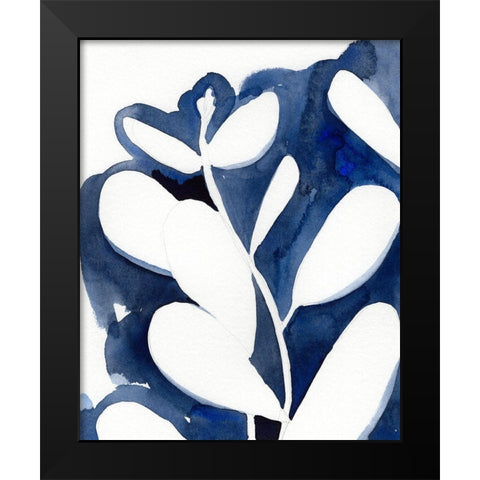 Blue Eucalyptus II Black Modern Wood Framed Art Print by Green, Jacob