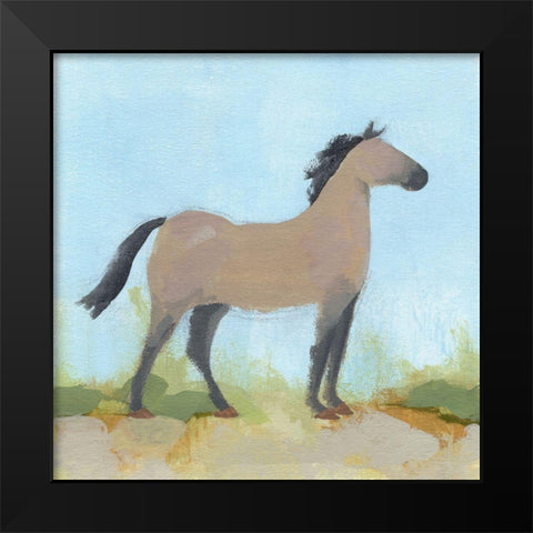 Wild Pony II Black Modern Wood Framed Art Print by Green, Jacob
