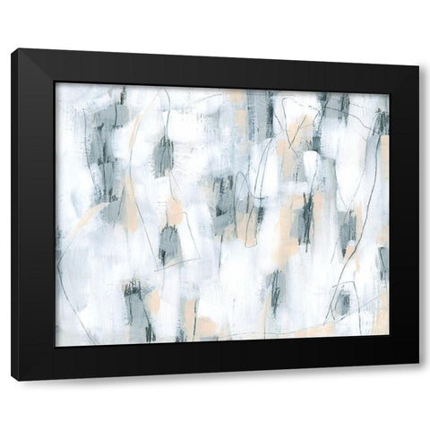 Stone Hatchmarks II Black Modern Wood Framed Art Print with Double Matting by Vess, June Erica