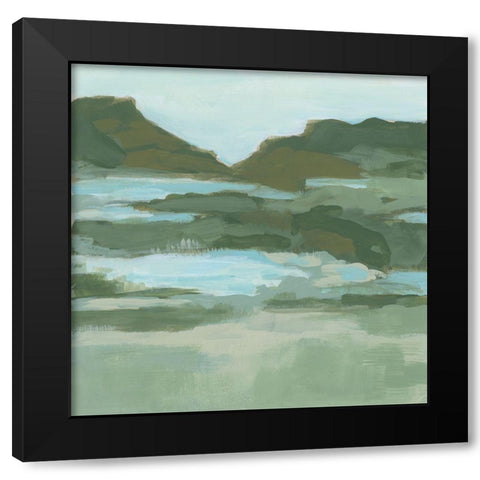 Lake Hills II Black Modern Wood Framed Art Print by Vess, June Erica