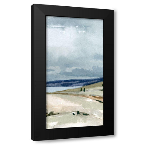 Pale Blue Autumn II Black Modern Wood Framed Art Print by Caroline, Emma