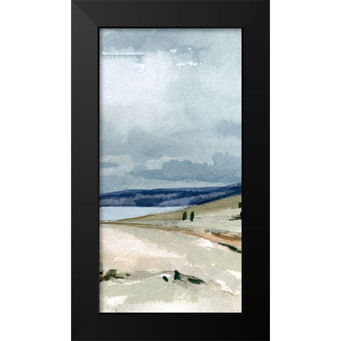 Pale Blue Autumn II Black Modern Wood Framed Art Print by Caroline, Emma